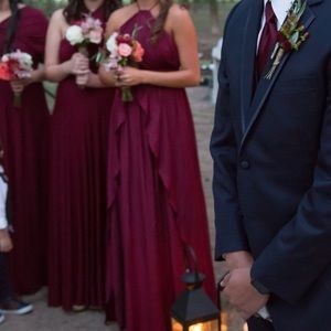 Burgundy bridesmaid dress medium